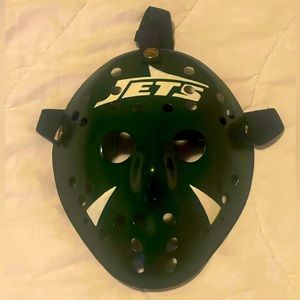 New York Jets Hockey Mask!  Sports Memorabilia! One of a Kind! Green and White